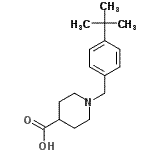 CAS#: 872991-72-5, 1-[4-(2-Methyl-2-propanyl)benzyl]-4-piperidinecarboxylic acid
