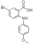 CAS 登录号：873914-47-7， 5-溴-2-[(4-甲氧基苯基)氨基]苯甲酸