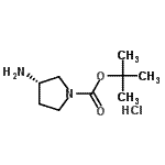 CAS#: 874140-63-3, 2-Methyl-2-propanyl (3S)-3-amino-1-pyrrolidinecarboxylate hydrochloride (1:1)