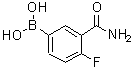 CAS 登录号：874219-34-8， (3-氨基甲酰-4-氟苯基)硼酸