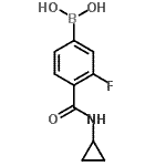 CAS 登录号：874289-20-0， [4-(环丙基氨基甲酰)-3-氟苯基]硼酸