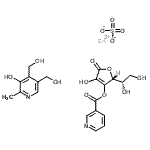 CAS 登录号：87495-27-0， L-抗坏血酸与5-羟基-6-甲基-3,4-吡啶二甲醇,3-吡啶羧酸和锌硫酸盐的混合物(1:1)