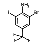 CAS 登录号：875306-20-0， 2-溴-6-碘-4-(三氟甲基)苯胺