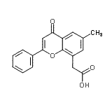 CAS 登录号：87626-74-2， (6-甲基-4-氧代-2-苯基-4H-苯并吡喃-8-基)乙酸