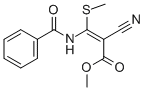 CAS 登录号：87693-81-0， 3-(苯甲酰基氨基)-2-氰基-3-(甲硫基)丙烯酸甲酯