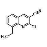 CAS#: 880105-72-6, 2-Chloro-8-ethyl-3-quinolinecarbonitrile