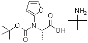 CAS 登录号：881690-67-1， (2S)-2-[叔丁氧羰基(2-呋喃基)氨基]丙酸;2-甲基丙烷-2-胺