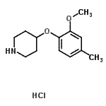 CAS#: 883543-21-3, 4-(2-Methoxy-4-methylphenoxy)piperidine hydrochloride (1:1)