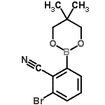 CAS 登录号：883899-07-8， 2-溴-6-(5,5-二甲基-1,3,2-二氧硼杂环己烷-2-基)苯甲腈