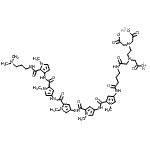 CAS 登录号：88411-60-3， 铁(2+)氢2,2'-({2-[(羧酸甲基)(2-{[4-({5-[(5-{[5-({5-[(2-{[3-(二甲基氨基)丙基]氨基甲酰}-1-甲基-1H-吡咯-3-基)氨基甲酰]-1-甲基-1H-吡咯-3-基}氨基甲酰)-1-甲基-1H-吡咯-3-基]氨基甲酰}-1-甲基-1H-吡咯-3-基)氨基甲酰]-1-甲基-1H-吡咯-3-基}氨基)-4-氧代丁基]氨基}-2-氧代乙基)氨基]乙基}亚氨基)二乙酸酯(1:1:1)