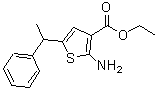 CAS#: 884497-37-4, Ethyl 2-amino-5-(1-phenylethyl)-3-thiophenecarboxylate