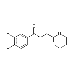 CAS 登录号：884504-28-3， 1-(3,4-二氟苯基)-3-(1,3-二恶烷-2-基)-1-丙酮