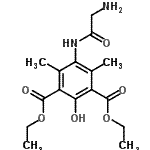 CAS 登录号：88526-45-8， 二乙基5-(甘氨酰亚氨基)-2-羟基-4,6-二甲基间苯二甲酸酯