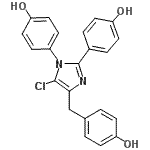 CAS#: 885268-49-5, 4,4'-[5-Chloro-4-(4-hydroxybenzyl)-1H-imidazole-1,2-diyl]diphenol