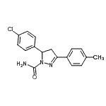 CAS#: 885269-75-0, 5-(4-Chlorophenyl)-3-(4-methylphenyl)-4,5-dihydro-1H-pyrazole-1-carboxamide