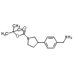 CAS#: 885270-22-4, 2-Methyl-2-propanyl 3-[4-(aminomethyl)phenyl]-1-pyrrolidinecarboxylate