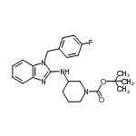 CAS#: 885270-89-3, 2-Methyl-2-propanyl 3-{[1-(4-fluorobenzyl)-1H-benzimidazol-2-yl]amino}-1-piperidinecarboxylate