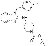 CAS 登录号：885270-91-7， 4-{[1-(4-氟苄基)-1H-苯并咪唑-2-基]氨基}-1-哌啶羧酸叔丁酯
