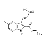 CAS 登录号：885273-61-0， (2E)-3-[5-溴-2-(乙氧羰基)-1H-吲哚-3-基]丙烯酸