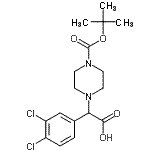 CAS 登录号：885274-60-2， (3,4-二氯苯基)(4-{[(2-甲基-2-丙基)氧基]羰基}-1-哌嗪基)乙酸