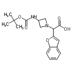 CAS 登录号：885275-29-6， 2-(苯并呋喃-2-基)-2-[3-(叔-丁氧羰基氨基)氮杂环丁-1-基]乙酸