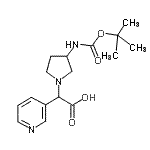 CAS#: 885276-18-6, [3-({[(2-Methyl-2-propanyl)oxy]carbonyl}amino)-1-pyrrolidinyl](3-pyridinyl)acetic acid