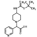 CAS#: 885276-22-2, [4-({[(2-Methyl-2-propanyl)oxy]carbonyl}amino)-1-piperidinyl](3-pyridinyl)acetic acid
