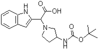 CAS#: 885276-31-3, 1H-Indol-2-yl[3-({[(2-methyl-2-propanyl)oxy]carbonyl}amino)-1-pyrrolidinyl]acetic acid