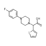 CAS 登录号：885276-73-3， [4-(4-氟苯基)-1-哌嗪基](2-噻吩基)乙酸