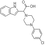 CAS 登录号：885277-02-1， [4-(4-氯苯基)-1-哌嗪基](1H-吲哚-2-基)乙酸