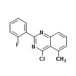 CAS 登录号：885277-61-2， 4-氯-2-(2-氟苯基)-5-甲基喹唑啉