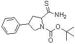 CAS 登录号：885277-70-3， 2-硫代氨基甲酰-4-苯基-1-吡咯烷羧酸叔丁酯