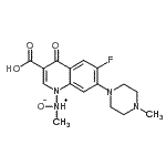 CAS#: 88569-53-3, 6-Fluoro-1-[methyl(oxido)-lambda<sup>5</sup>-azanyl]-7-(4-methyl-1-piperazinyl)-4-oxo-1,4-dihydro-3-quinolinecarboxylic acid