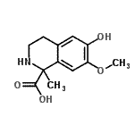 CAS#: 88598-26-9, 6-Hydroxy-7-methoxy-1-methyl-1,2,3,4-tetrahydro-1-isoquinolinecarboxylic acid