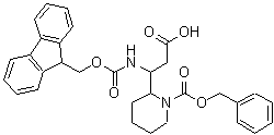 CAS 登录号：886362-31-8， 3-{1-[(苄氧基)羰基]-2-哌啶基}-3-{[(9H-芴-9-基甲氧基)羰基]氨基}丙酸