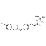 CAS#: 886362-53-4, 2-Methyl-2-propanyl (4-{[(4-hydroxyphenyl)acetyl]amino}benzyl)carbamate