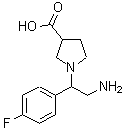 CAS#: 886364-02-9, 1-[2-Amino-1-(4-fluorophenyl)ethyl]-3-pyrrolidinecarboxylic acid