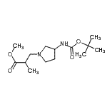 CAS#: 886364-48-3, Methyl 2-methyl-3-[3-({[(2-methyl-2-propanyl)oxy]carbonyl}amino)-1-pyrrolidinyl]propanoate