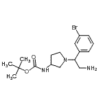CAS#: 886365-05-5, 2-Methyl-2-propanyl {1-[2-amino-1-(3-bromophenyl)ethyl]-3-pyrrolidinyl}carbamate