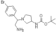 CAS 登录号：886365-21-5， {1-[2-氨基-1-(4-溴苯基)乙基]-3-吡咯烷基}氨基甲酸叔丁酯
