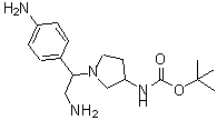 CAS 登录号：886365-35-1， {1-[2-氨基-1-(4-氨基苯基)乙基]-3-吡咯烷基}氨基甲酸叔丁酯