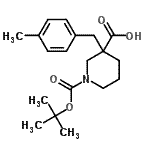 CAS 登录号：887344-23-2， 3-(4-甲基苄基)-1-{[(2-甲基-2-丙基)氧基]羰基}-3-哌啶羧酸