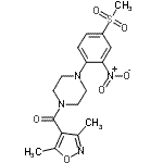 CAS#: 887351-05-5, (3,5-Dimethyl-1,2-oxazol-4-yl){4-[4-(methylsulfonyl)-2-nitrophenyl]-1-piperazinyl}methanone