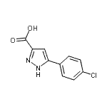 CAS#: 887408-58-4, 5-(4-Chlorophenyl)-1H-pyrazole-3-carboxylic acid