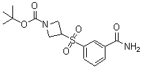 CAS#: 887586-99-4, 2-Methyl-2-propanyl 3-[(3-carbamoylphenyl)sulfonyl]-1-azetidinecarboxylate