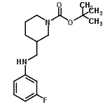 CAS#: 887587-39-5, 2-Methyl-2-propanyl 3-{[(3-fluorophenyl)amino]methyl}-1-piperidinecarboxylate