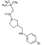 CAS#: 887590-75-2, 2-Methyl-2-propanyl 3-{[(4-bromophenyl)amino]methyl}-1-pyrrolidinecarboxylate