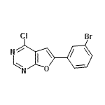 CAS 登录号：887592-50-9， 6-(3-溴苯基)-4-氯呋喃并[2,3-d]嘧啶