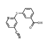 CAS 登录号：888968-32-9， 3-[(4-氰基-2-吡啶基)硫基]苯甲酸