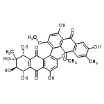 CAS#: 88901-69-3, (5S,6R,7R,8R)-4,4',5,6,6',7,8-Heptahydroxy-2,2'-dimethoxy-7,7'-dimethyl-5,6,7,8-tetrahydro-1,1'-bianthracene-9,9',10,10'-tetrone